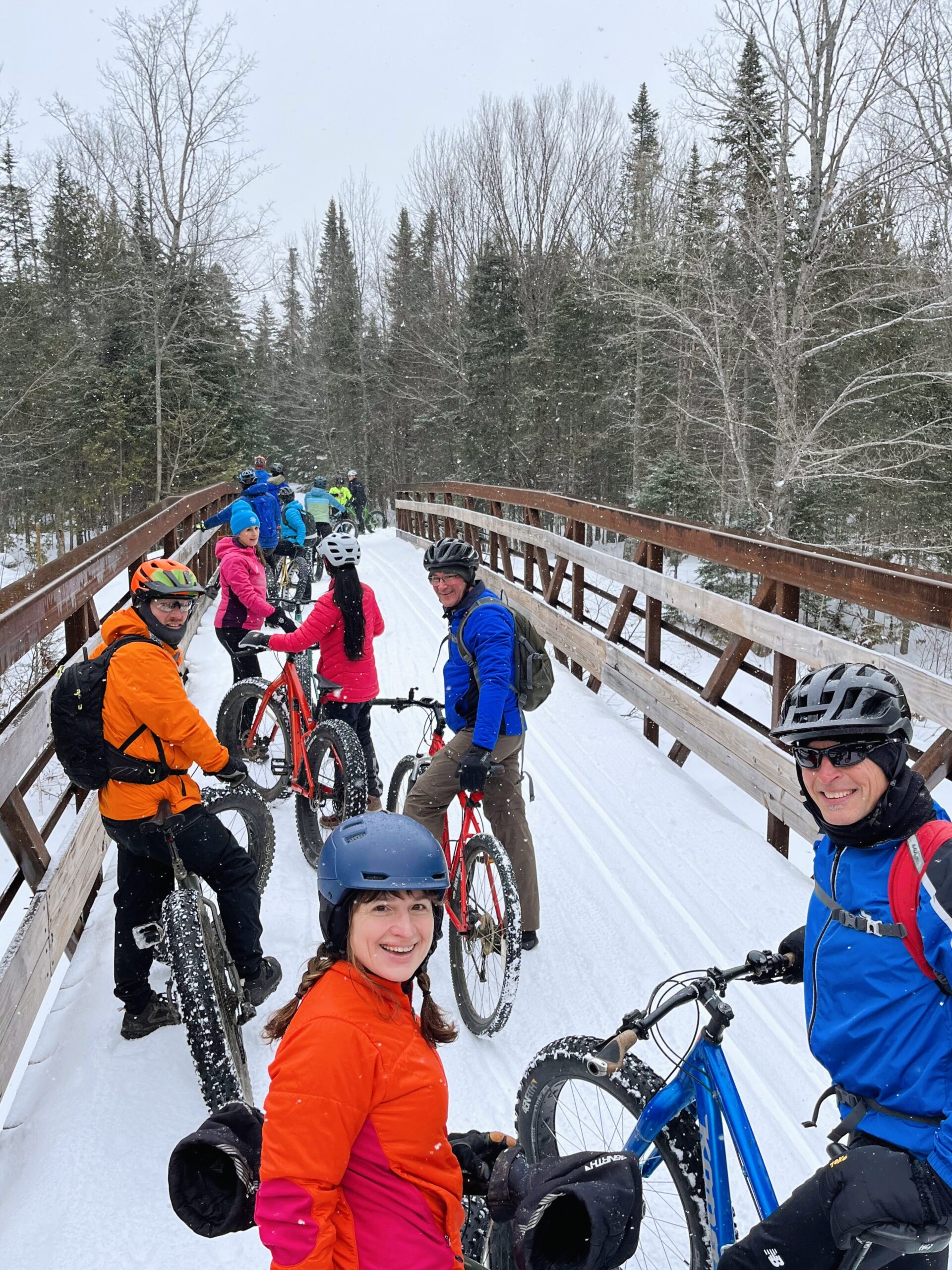 Fat bikers on the Narrow Gauge Pathway.