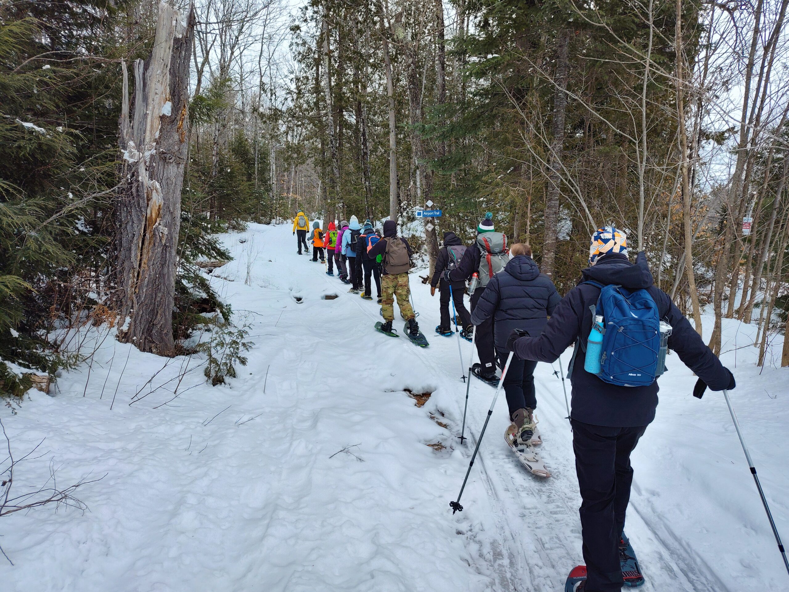 Group snowshoe to Poplar Stream Hut.