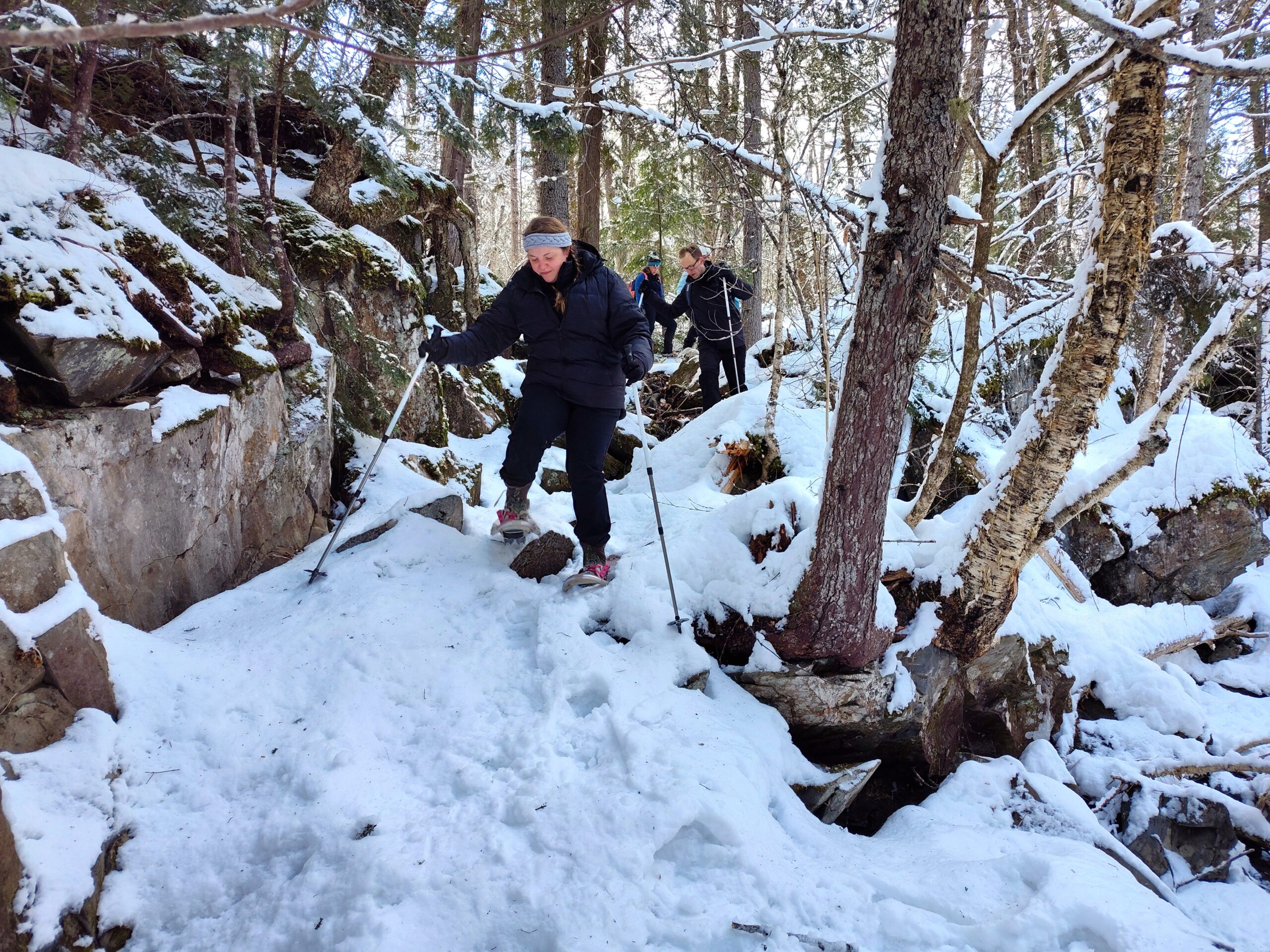 Group snowshoe on Warren's Trail.