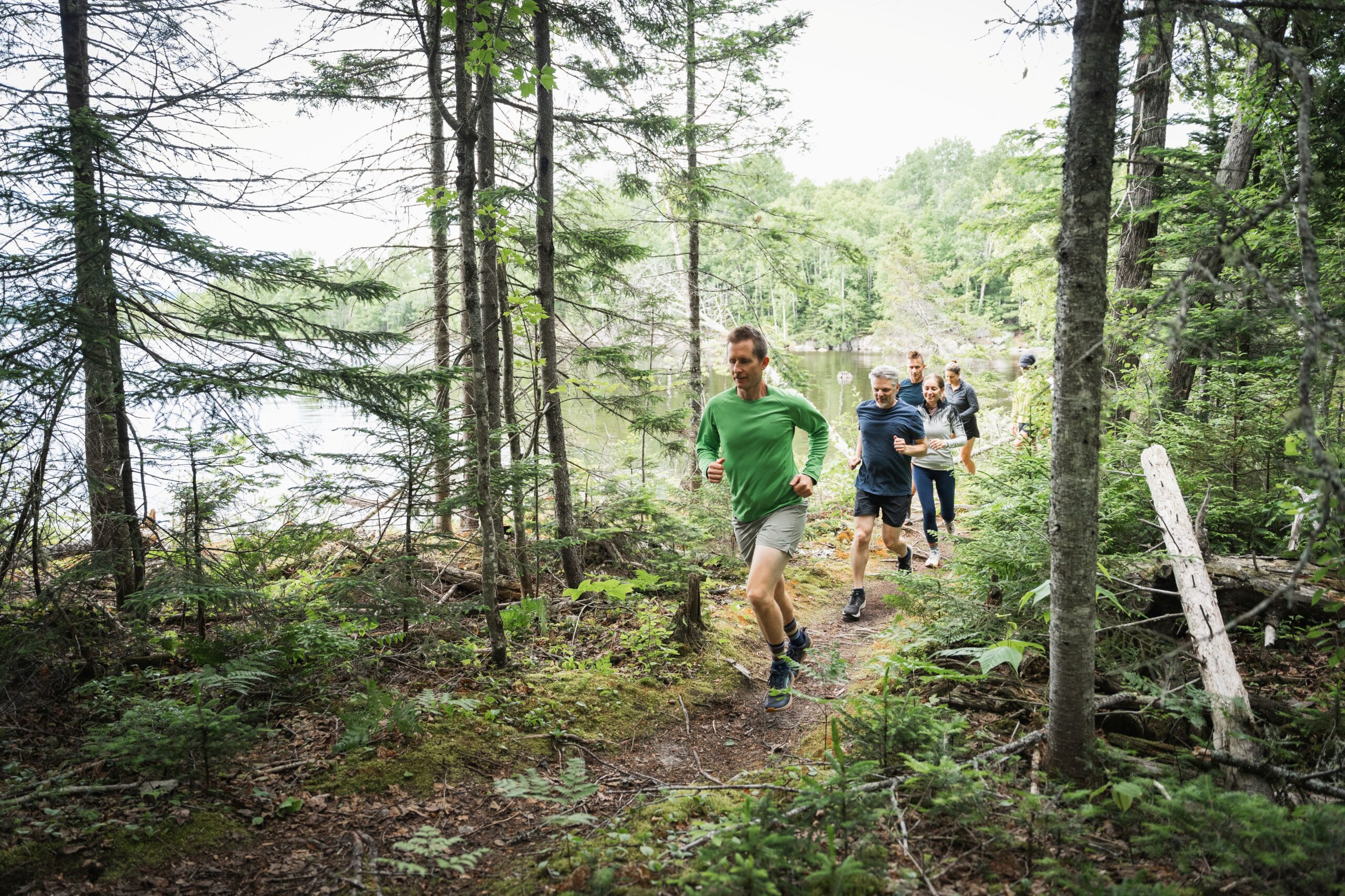 Trail running on the Shore Trail.