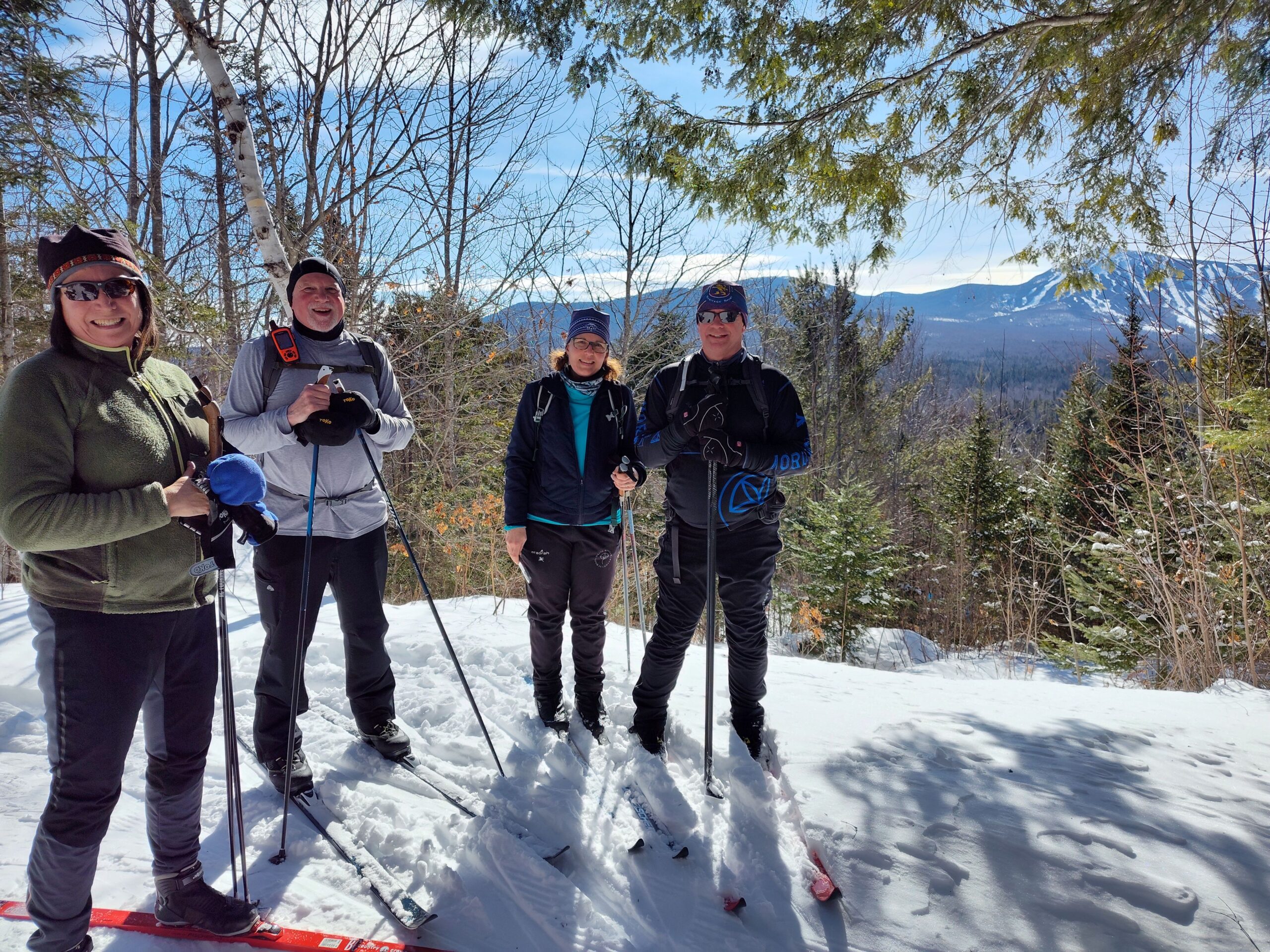 Skiers at Crommett's Overlook.