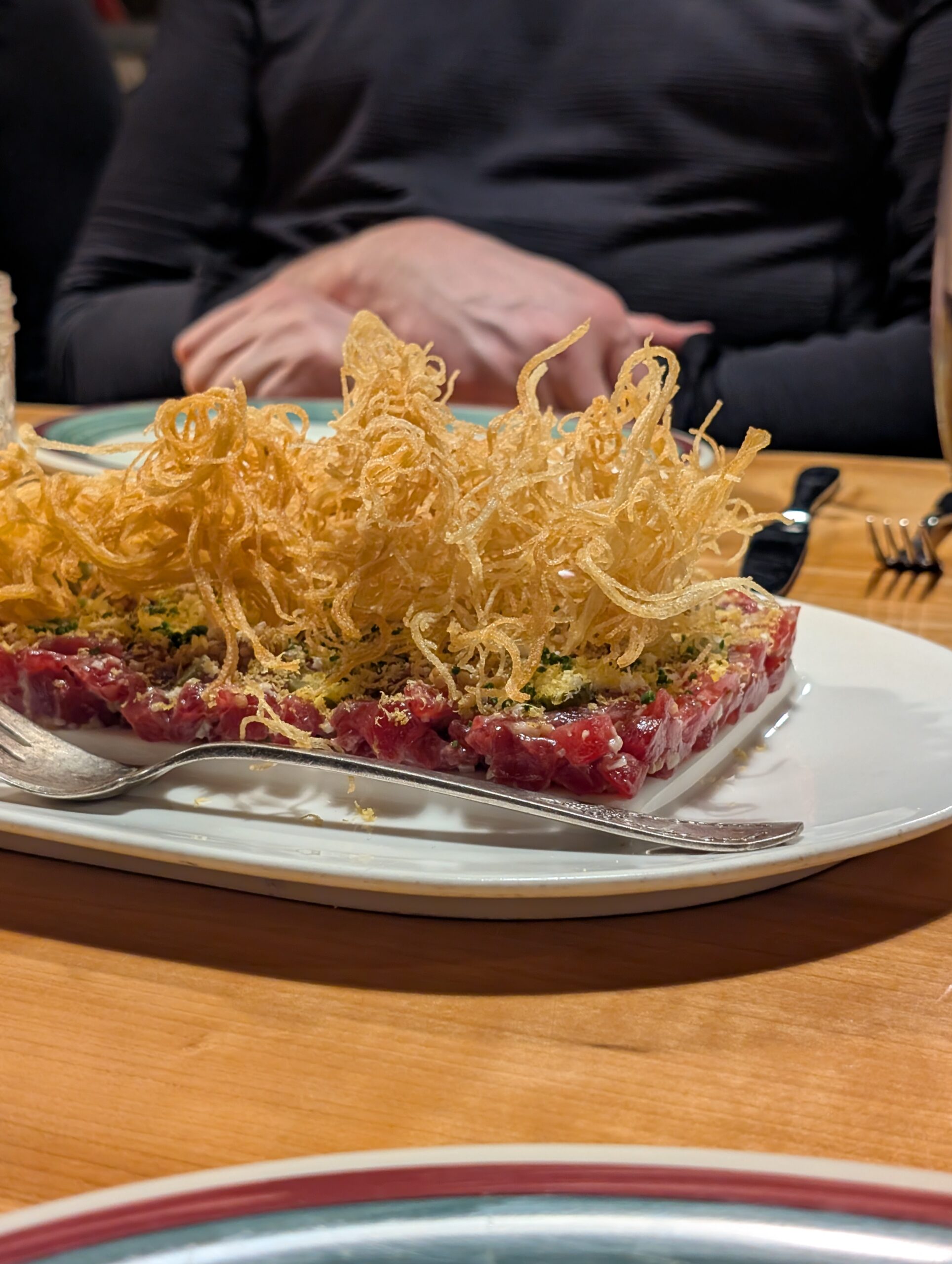 Tuna tartare at the Alpine Dinner.