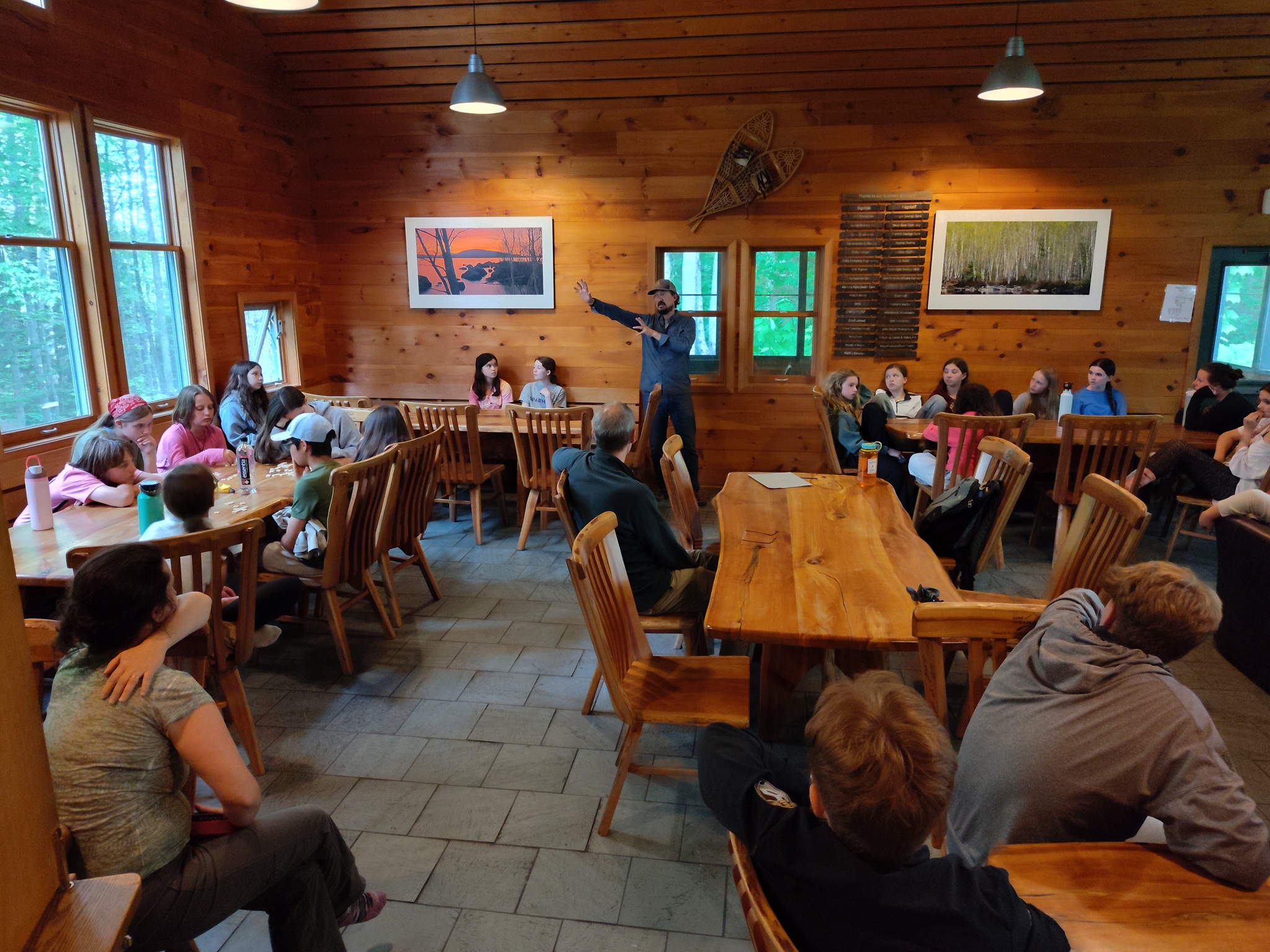 River Valley Charter School Youth group at Flagstaff Lake Hut