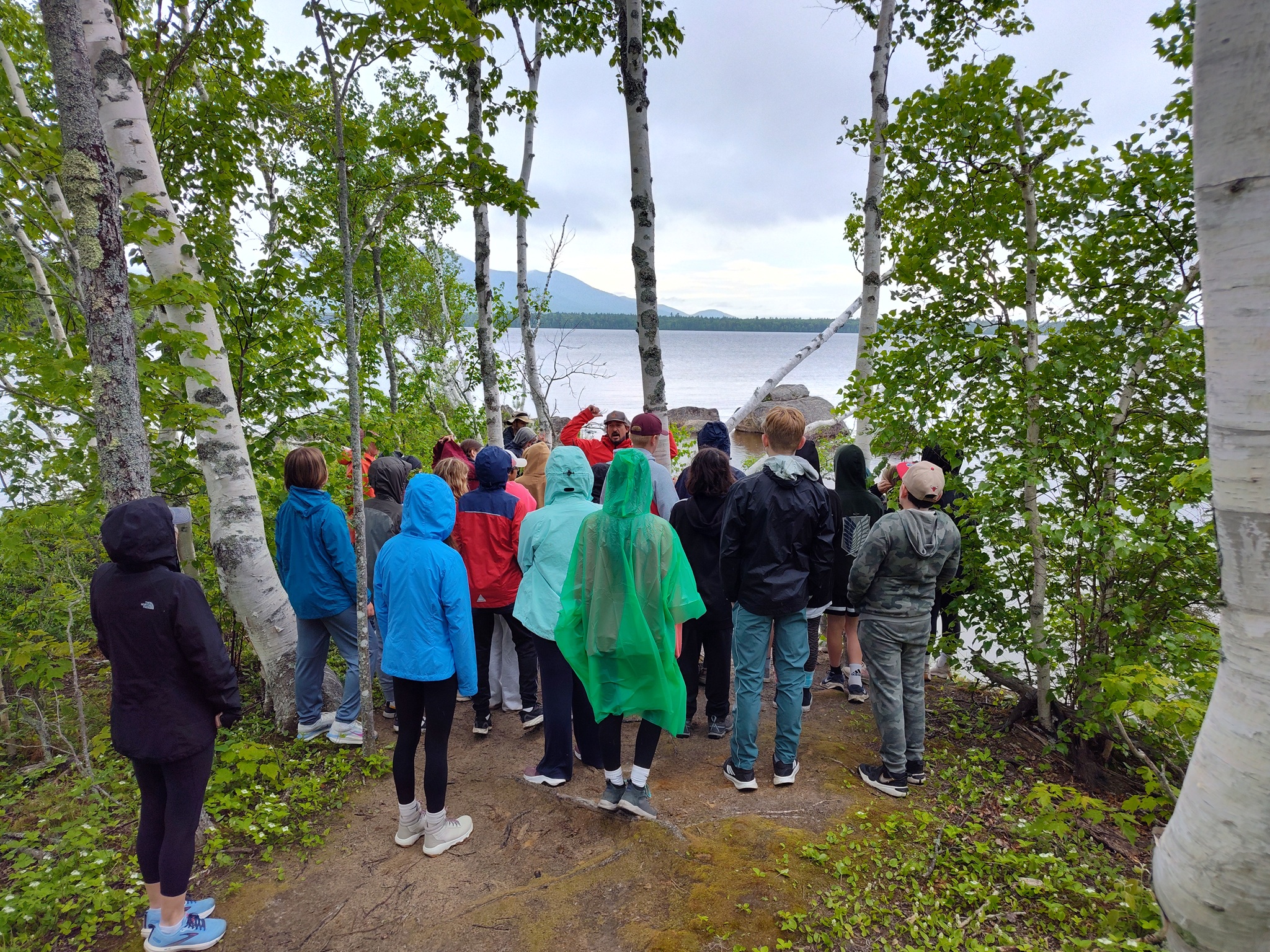 River Valley Charter School Youth group at Flagstaff Lake