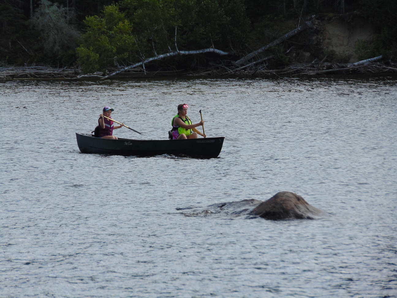 CVOAC youth canoeing on Flagstaff Lake