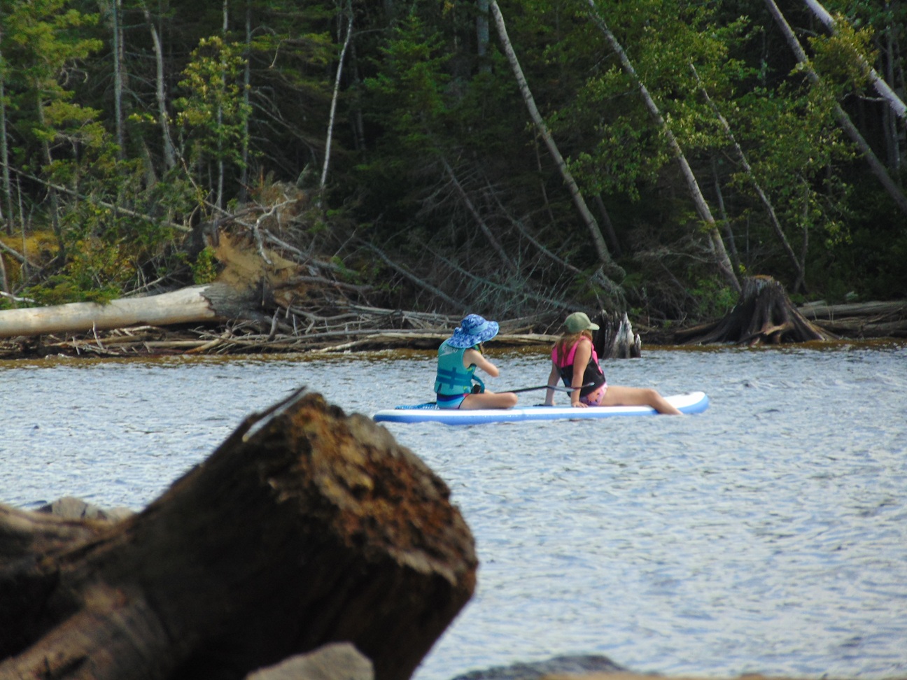CVOAC youth paddleboarding on Flagstaff Lake