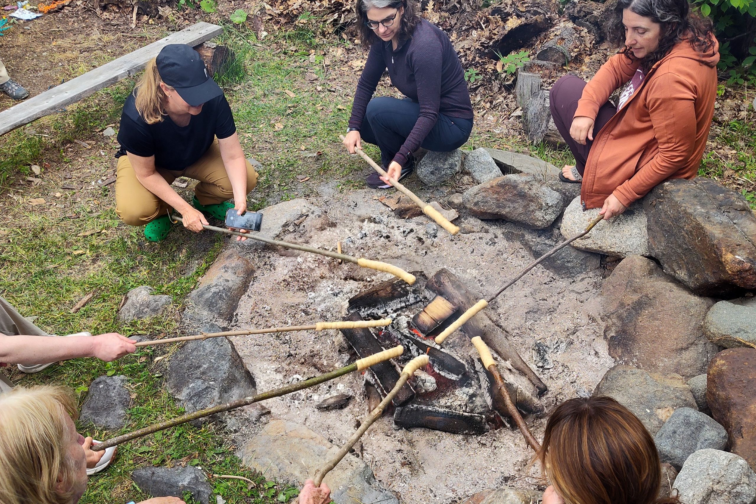 Food cooked over the fire at Forest & Forage