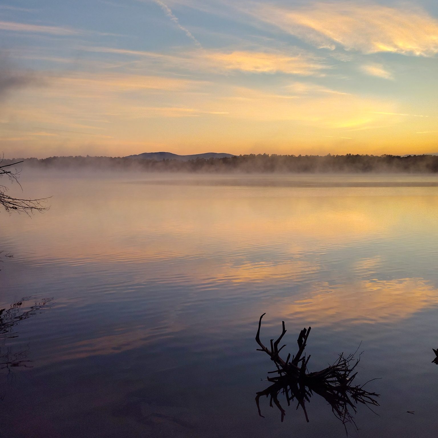Misty Flagstaff Lake at Sunrise