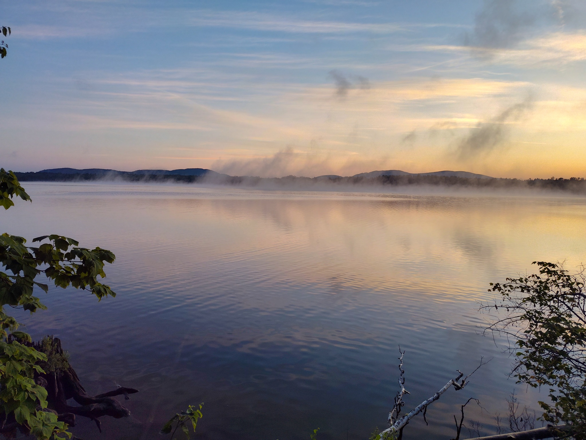 Misty morning on Flagstaff Lake